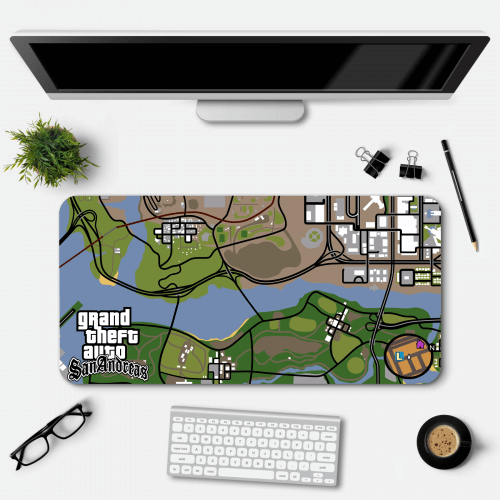 GTA San-Andreas Map Theme Mousepad